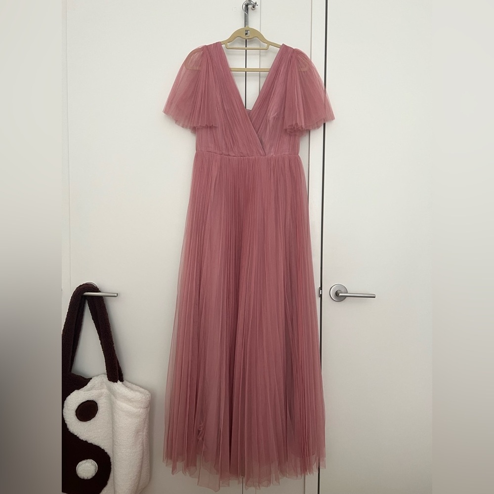 Pink/blush tulle maxi dress